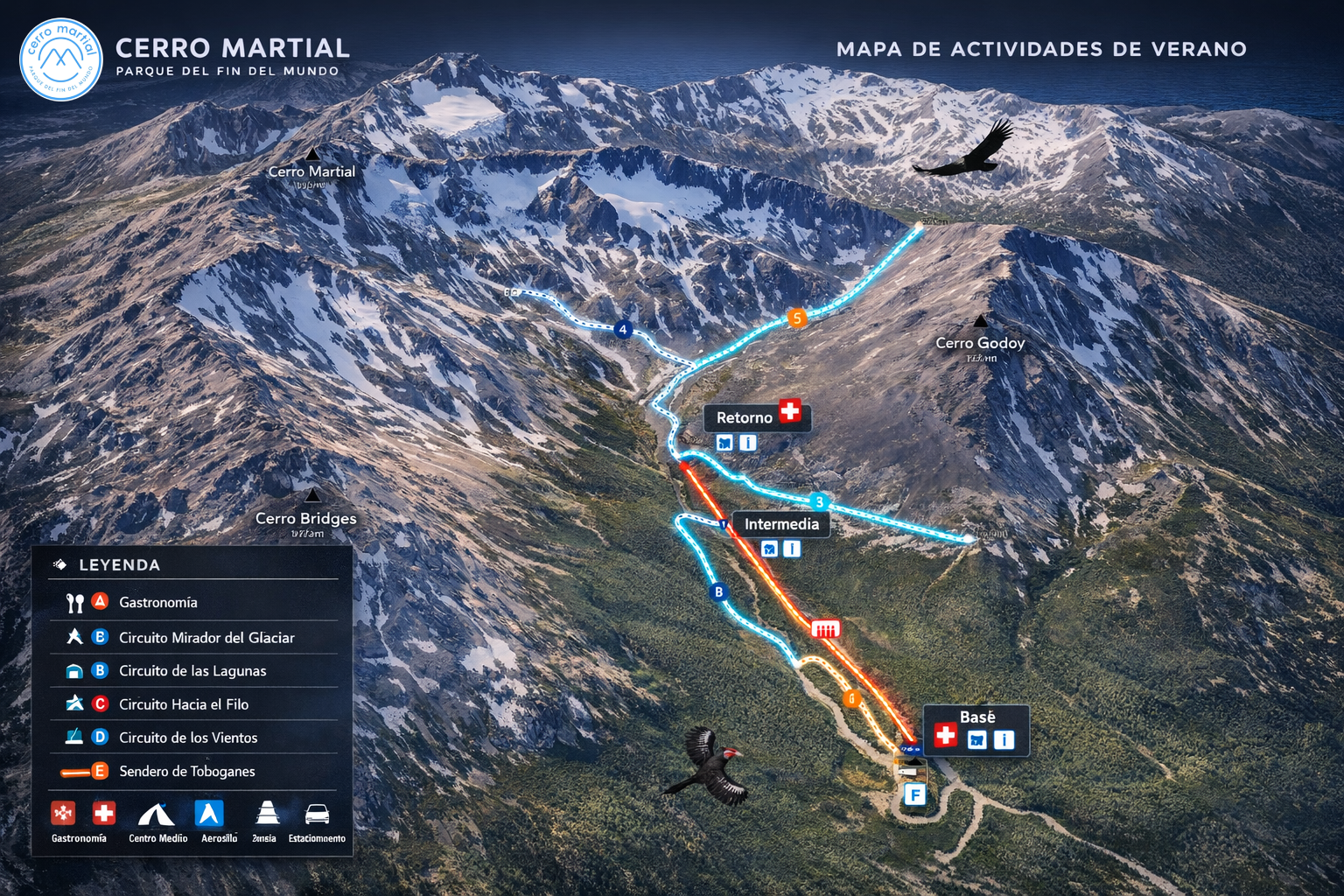 Mapa de Actividades de Verano - Cerro Martial